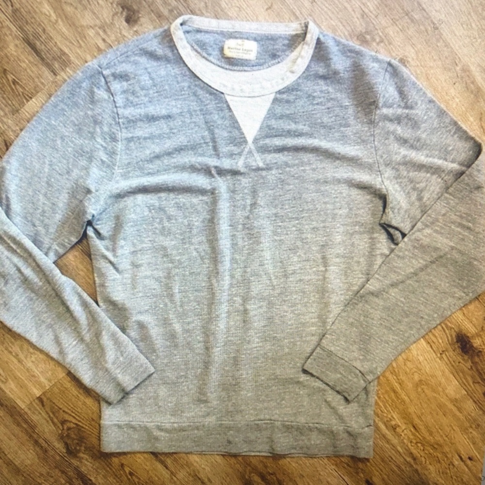 Marine Layer Heather Gray Crewneck Sweater for Men